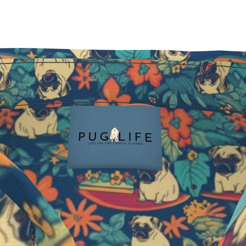 Grumpy Pug Aloha Camp Shirt Pug Life