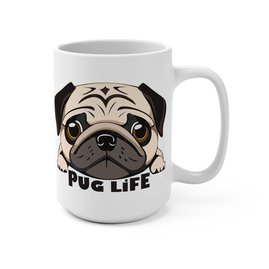 Cute Pug Life 15 oz Large Microwave and Dishwasher Safe Mug