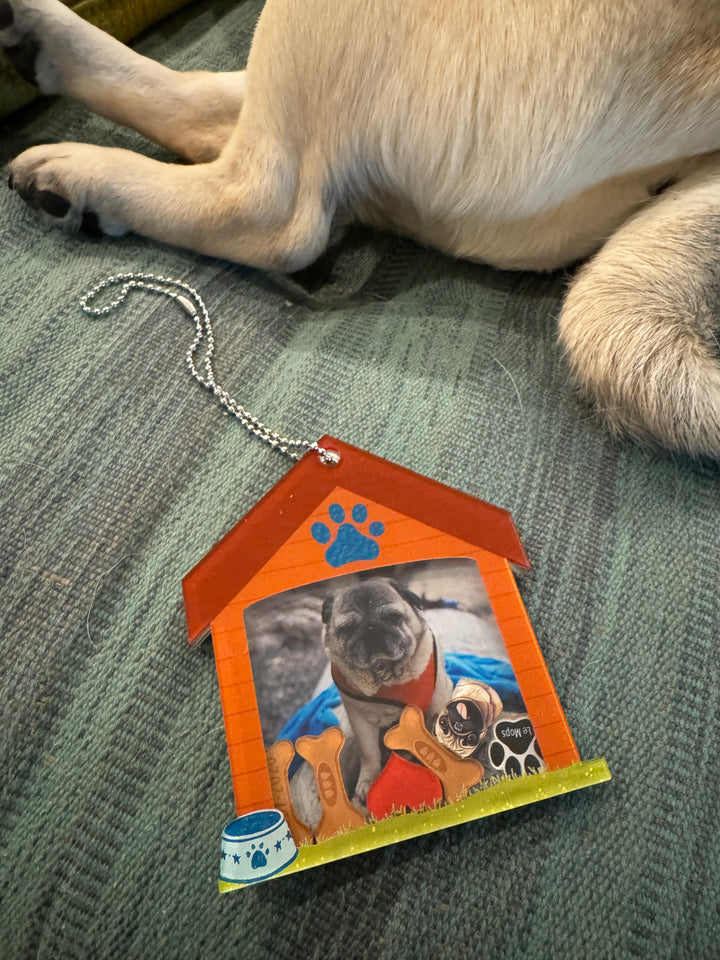 Pug Haus Customizable Shaker Ornament for Pet Memorial or Holiday Tree