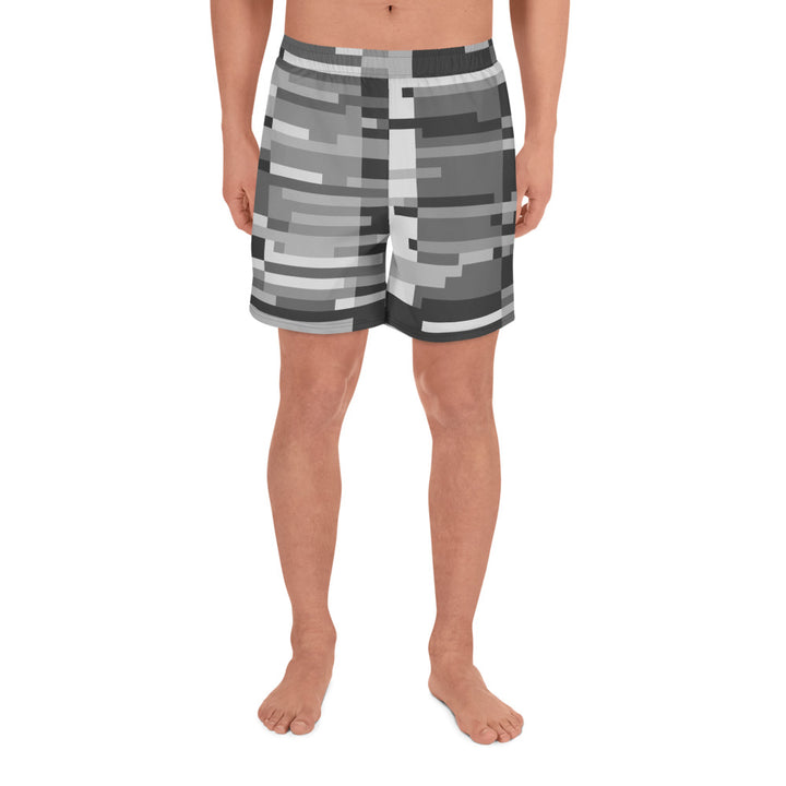 Men's black and White Recycled Athletic Shorts