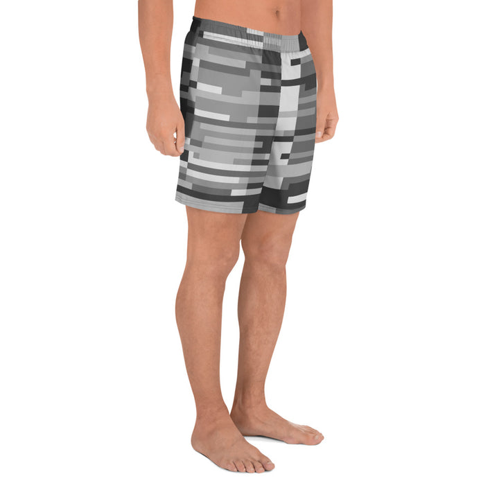 Men's black and White Recycled Athletic Shorts