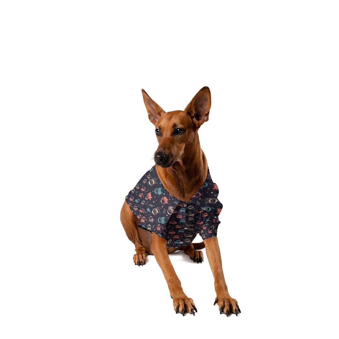 Space Pug Aloha Shirt for Pets