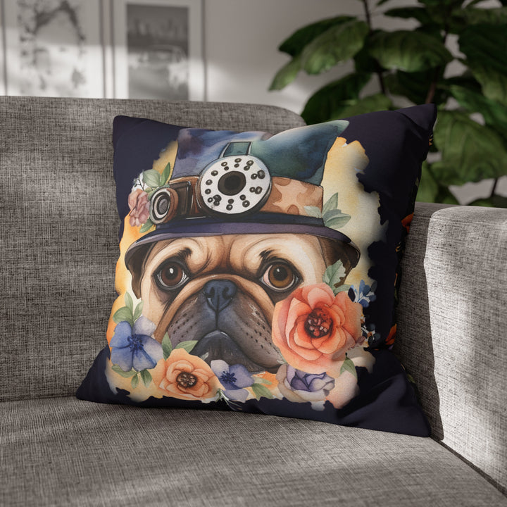 Steampunk Watercolor Pug Throw Pillows with or without insert Pug Life