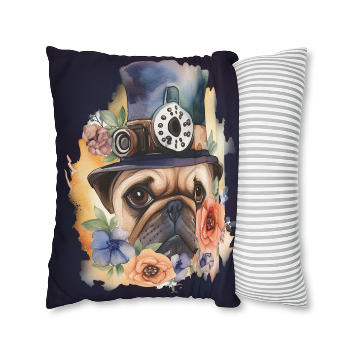 Steampunk Watercolor Pug Throw Pillows with or without insert Pug Life
