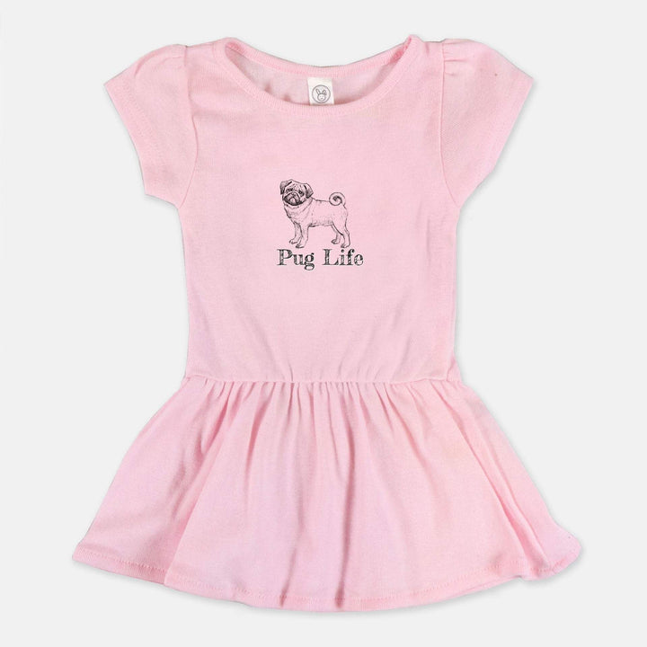 Sketchy Pug Life Toddler Dress Pug Life