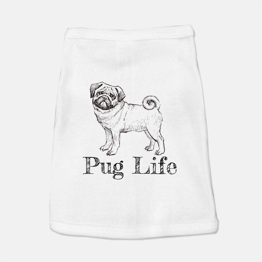 Sketchy Pug Life Dog Tank Pug Life