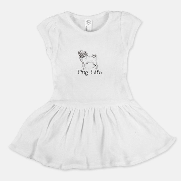 Sketchy Pug Life Toddler Dress Pug Life