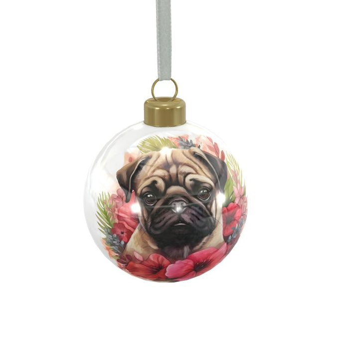 Tropical Pug Christmas Bulb Gift Set