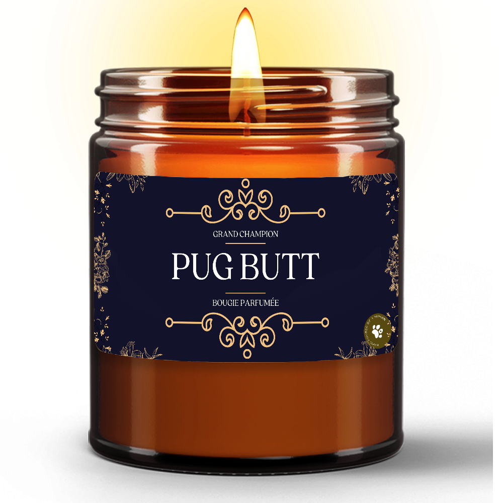 Grand Champion Pug Butt Candle Pug Life