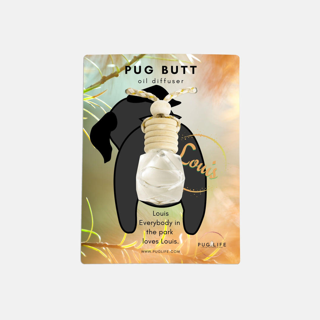Pug Butt Hanging Essential Oil Diffusers for Car, Home, or Travel Pug Life