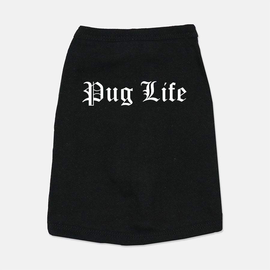 OG Pug Life Dog Tank in Black Pug Life
