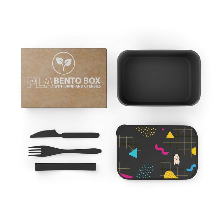 Retro Pug Butt Bento Box with Band and Utensils Pug Life