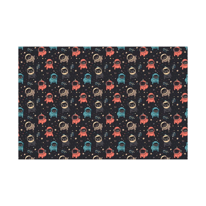 Space Pug Sustainably Printed Gift Wrap Pug Life