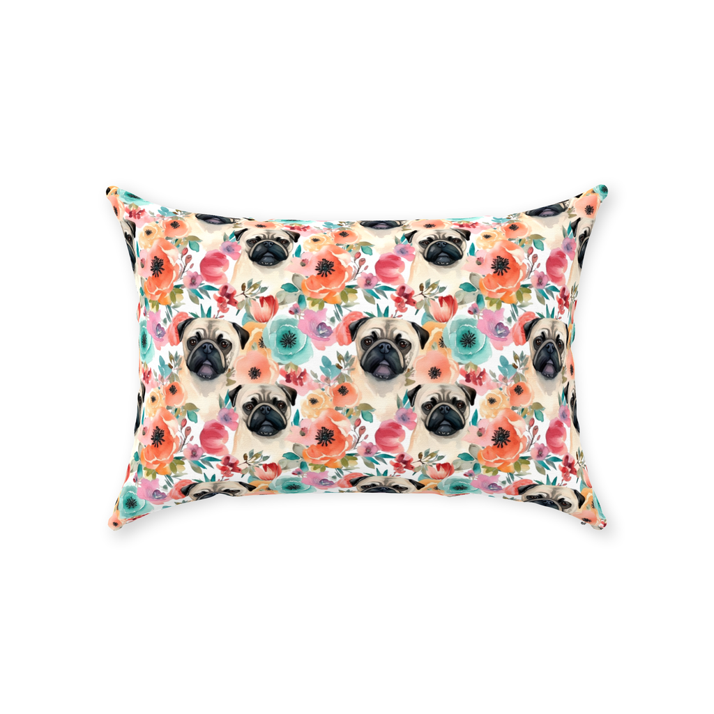 Artisan Lumbar Pug Pillows and Covers Pug Life