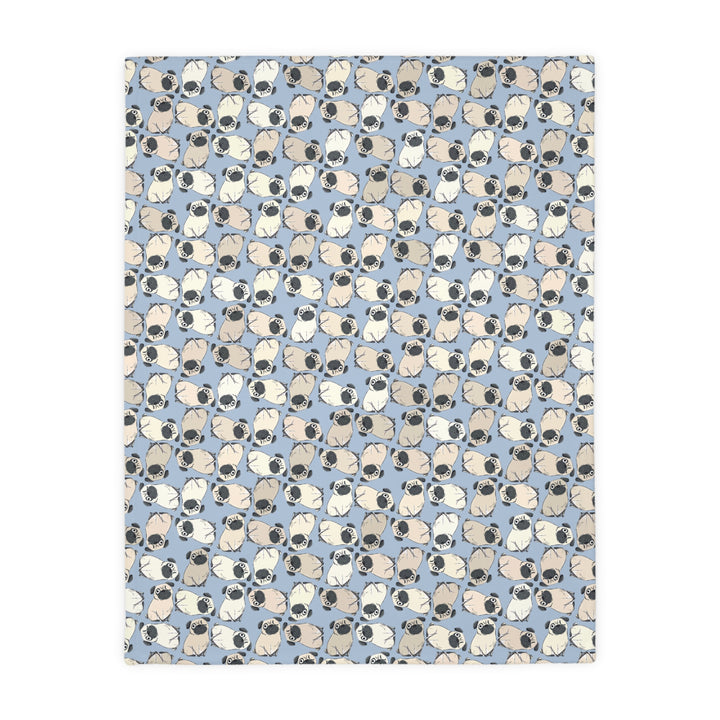 One Eyed Pug Velveteen Blanket