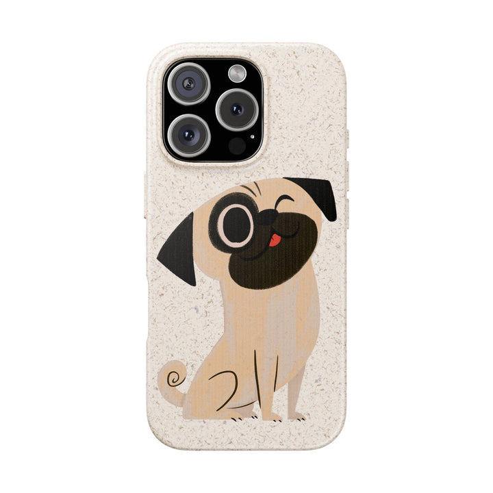 One Eyed Pug Biodegradable Phone Case