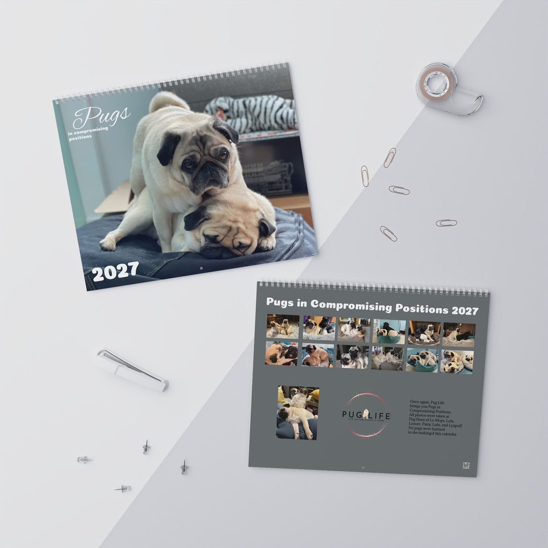 Pugs in Compromising Positions Wall Calendars 2027