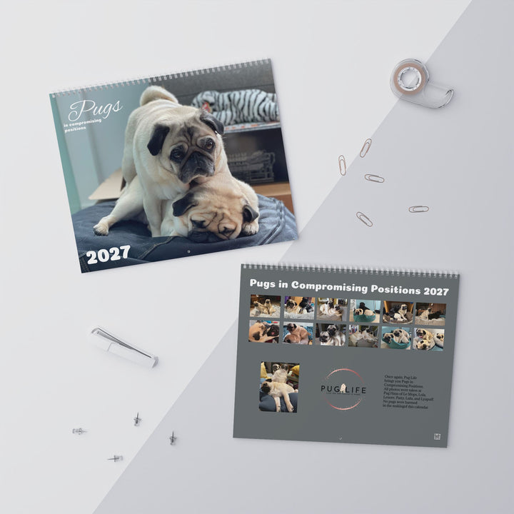 Pugs in Compromising Positions Wall Calendars 2027