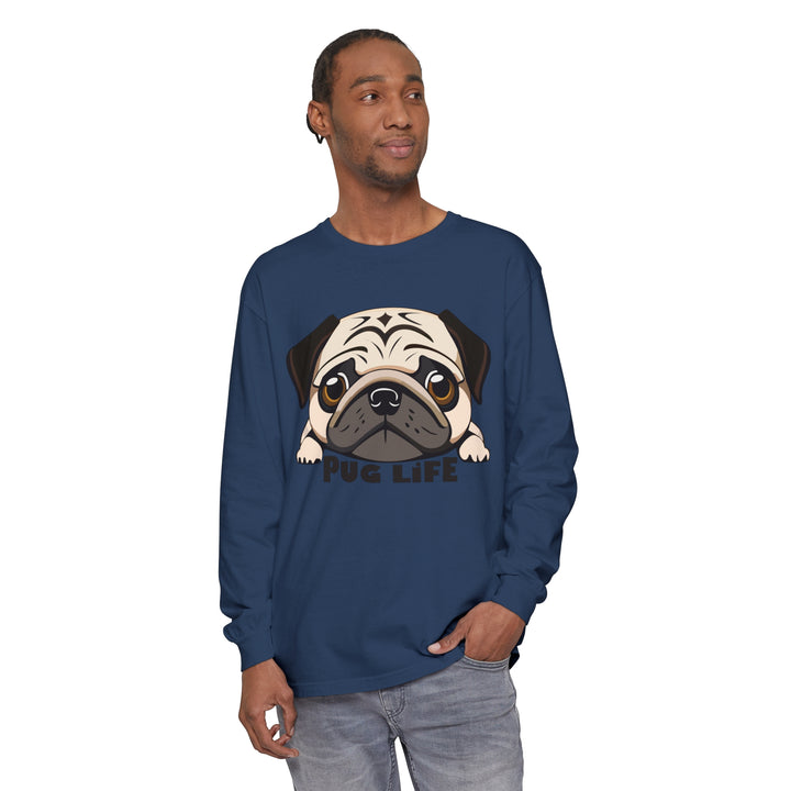 Super Cute Pug Life Comfort Colors Long Sleeved Shirt