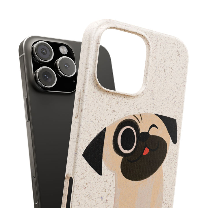One Eyed Pug Biodegradable Phone Case