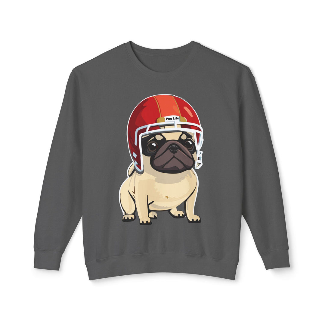 Football Pug Comfort Colors Sweatshirt