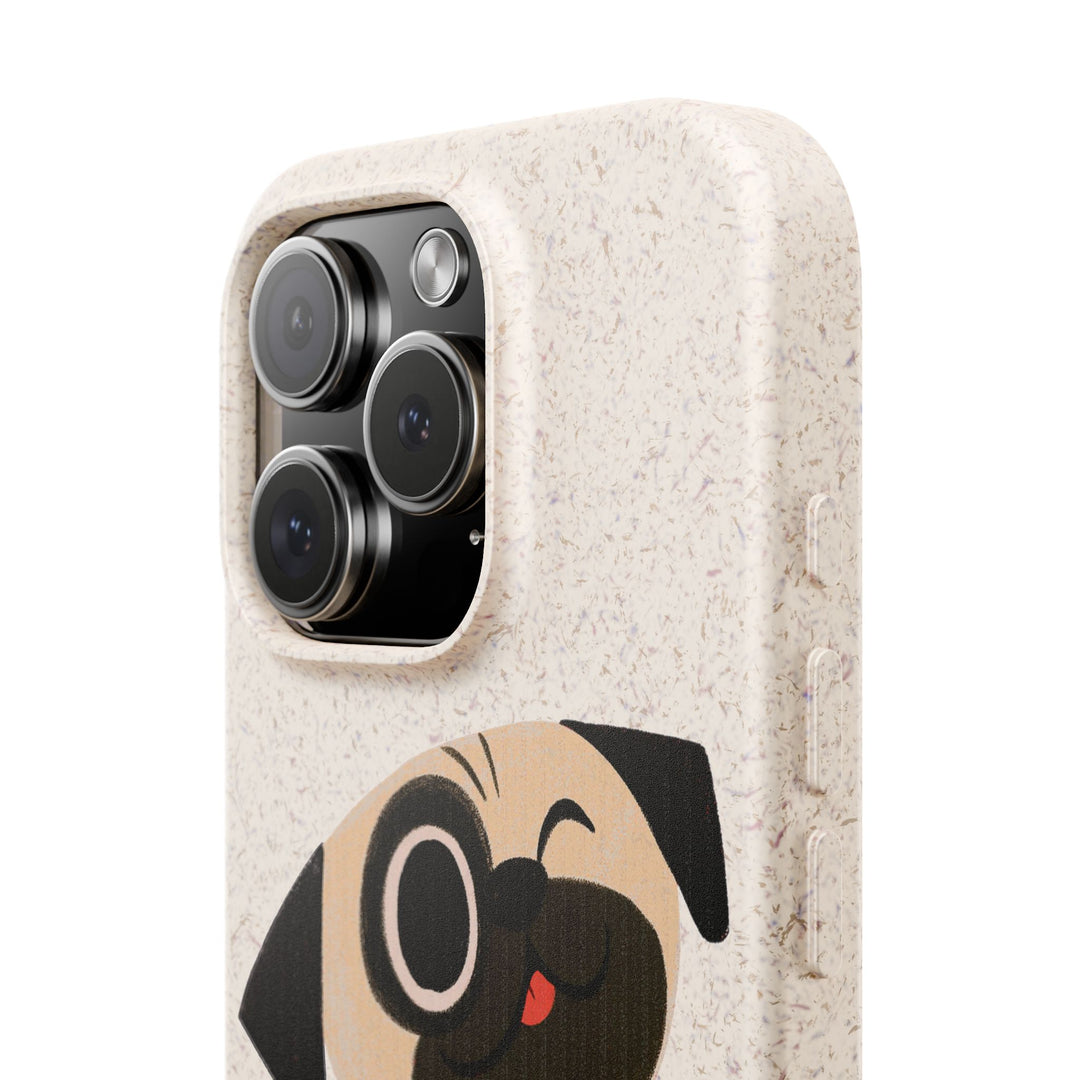 One Eyed Pug Biodegradable Phone Case