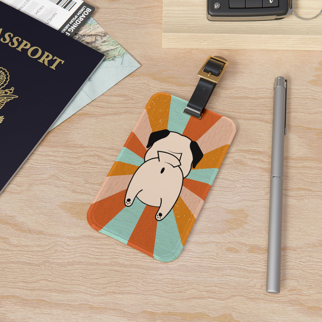 Burst of Pug Butt Canvas Luggage Tags