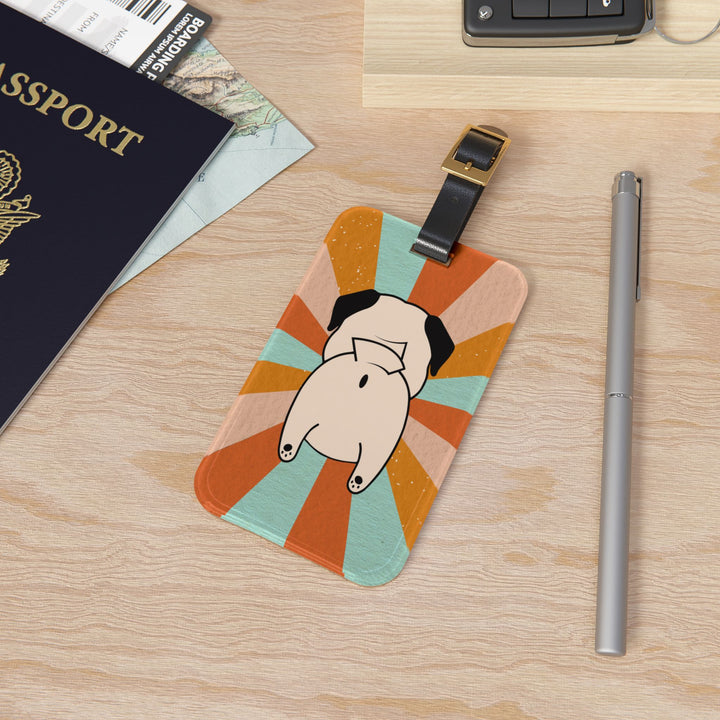 Burst of Pug Butt Canvas Luggage Tags