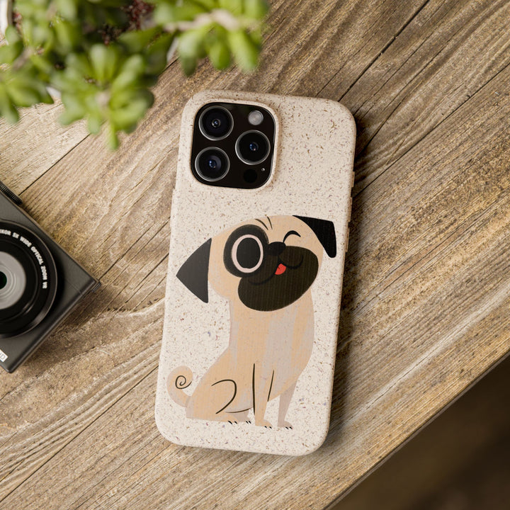 One Eyed Pug Biodegradable Phone Case