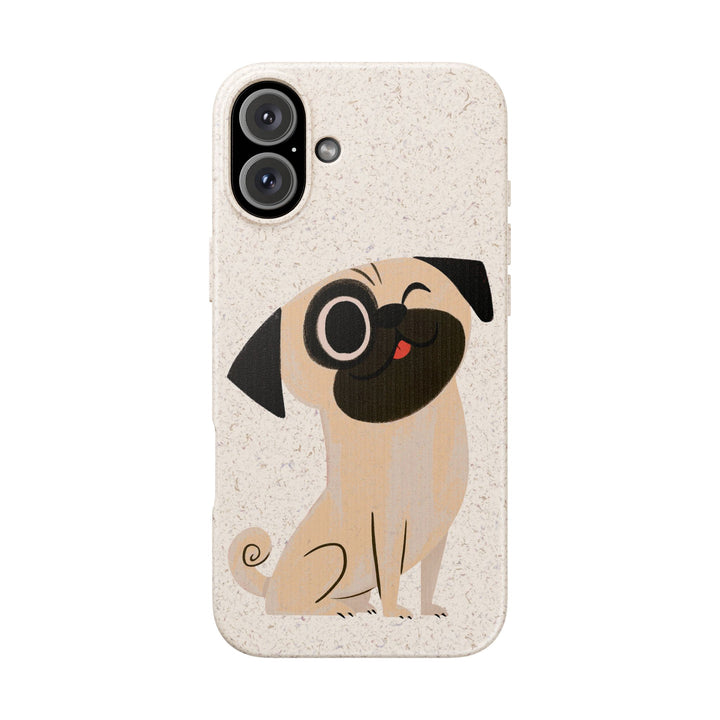 One Eyed Pug Biodegradable Phone Case