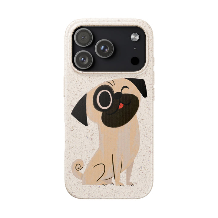 One Eyed Pug Biodegradable Phone Case