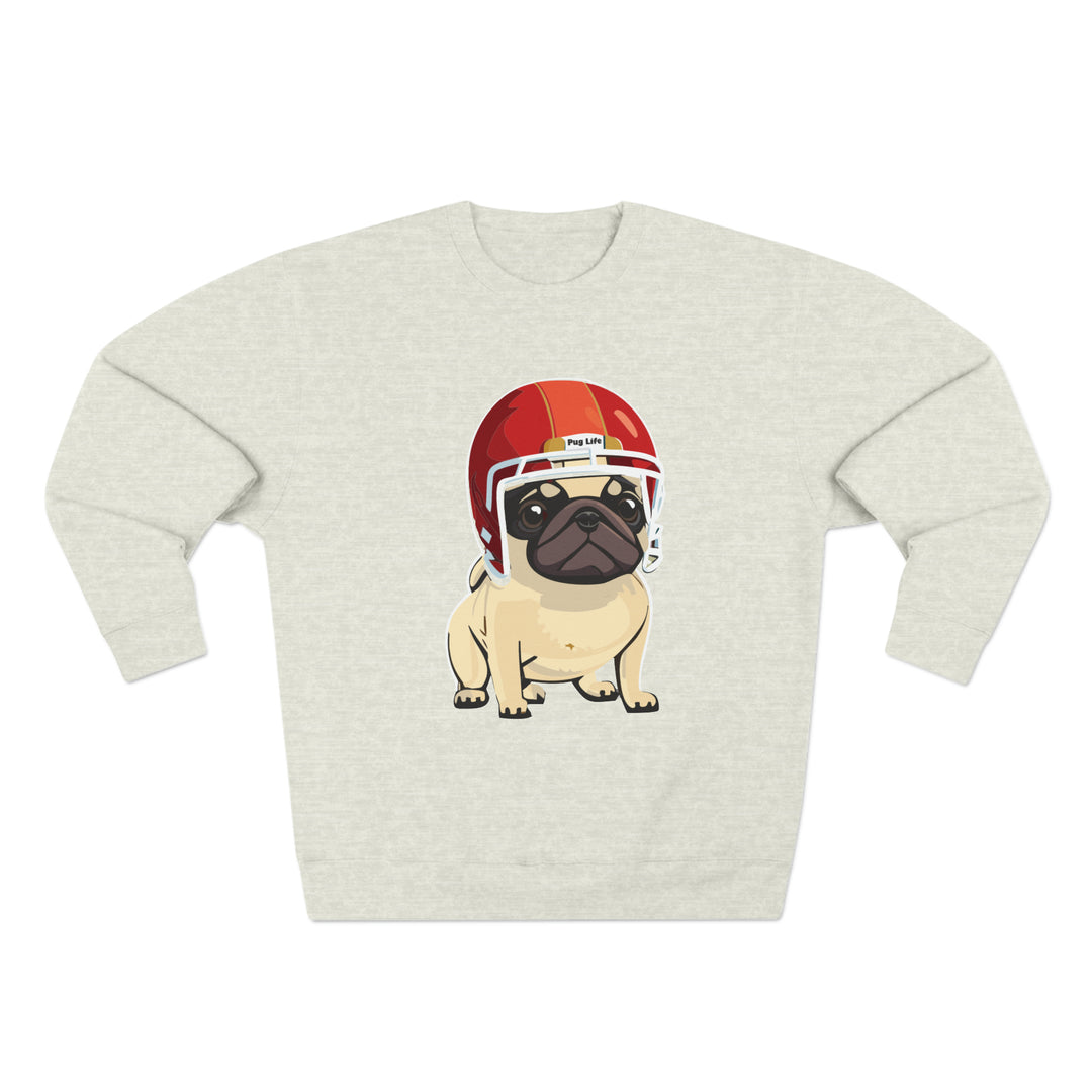 Just Here for the Pug Football Sweatshirt