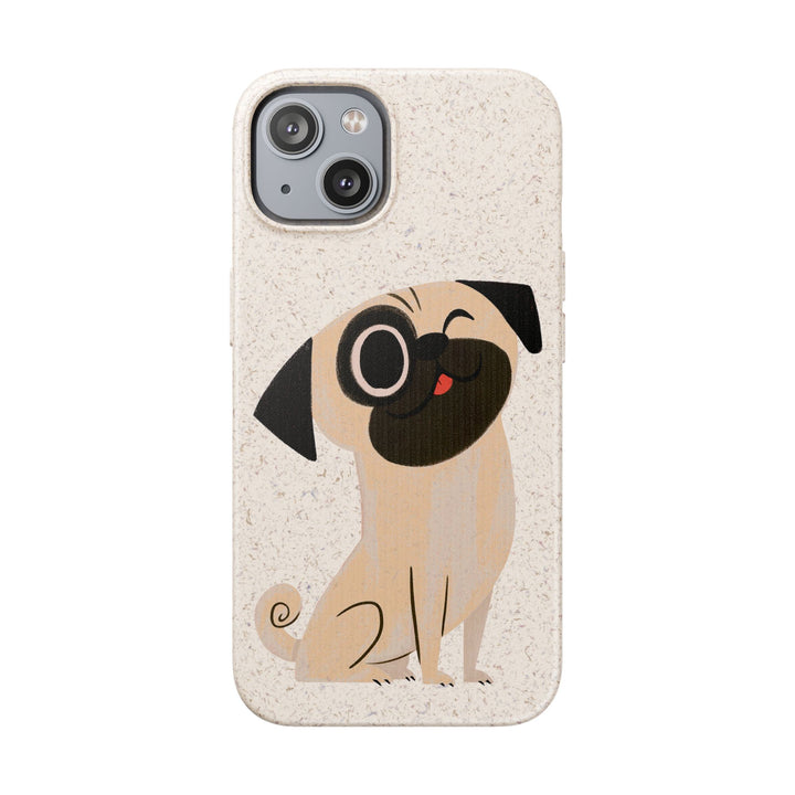 One Eyed Pug Biodegradable Phone Case