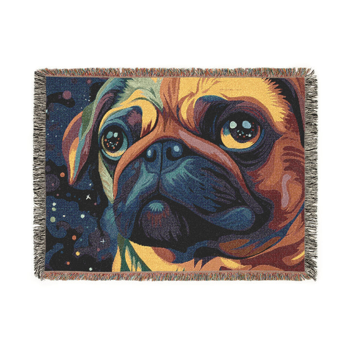 Pug Lovers Woven Throw Blanket