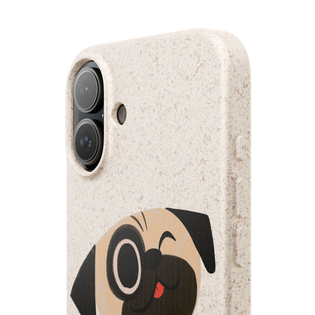 One Eyed Pug Biodegradable Phone Case