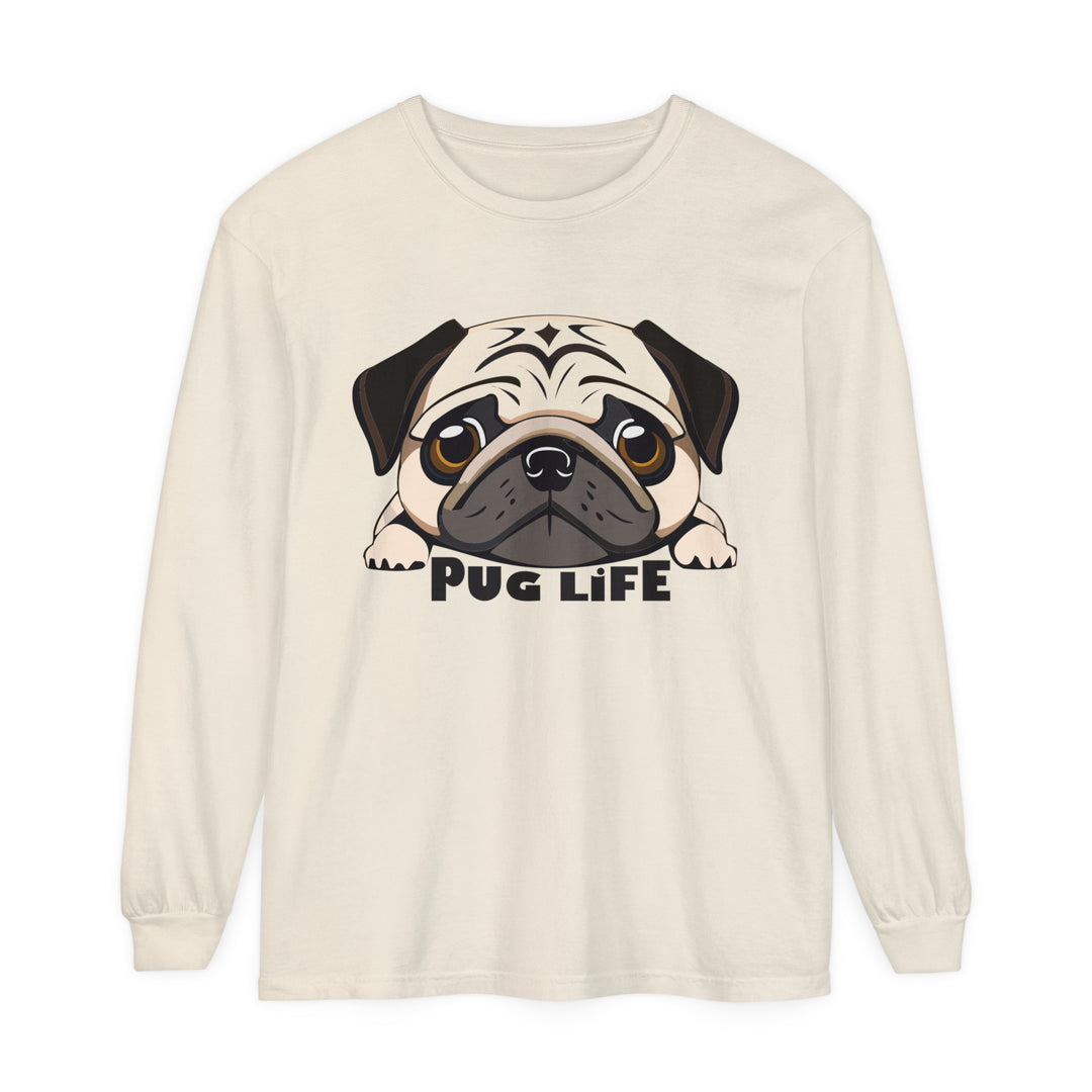 Super Cute Pug Life Comfort Colors Long Sleeved Shirt