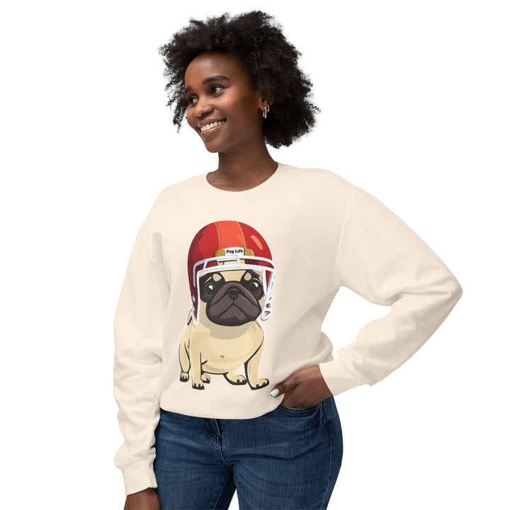 Football Pug Comfort Colors Sweatshirt