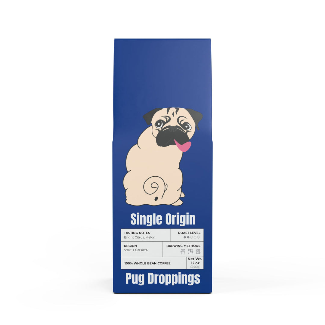 Single Origin Pug Droppings Coffee (Medium-Light Roast)