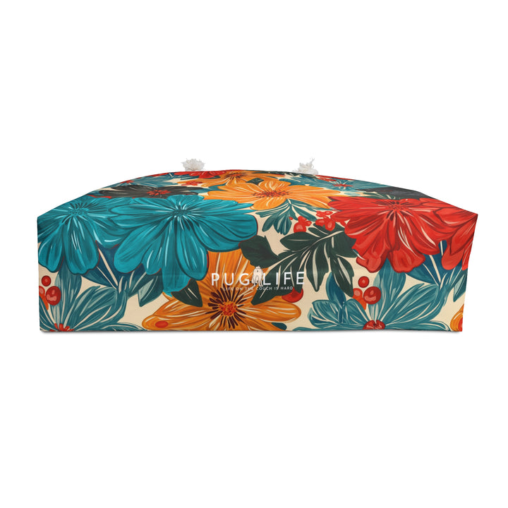 Colorful Aloha Pug Weekender Bag