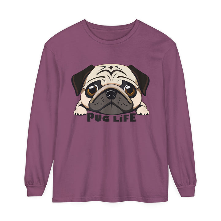 Super Cute Pug Life Comfort Colors Long Sleeved Shirt