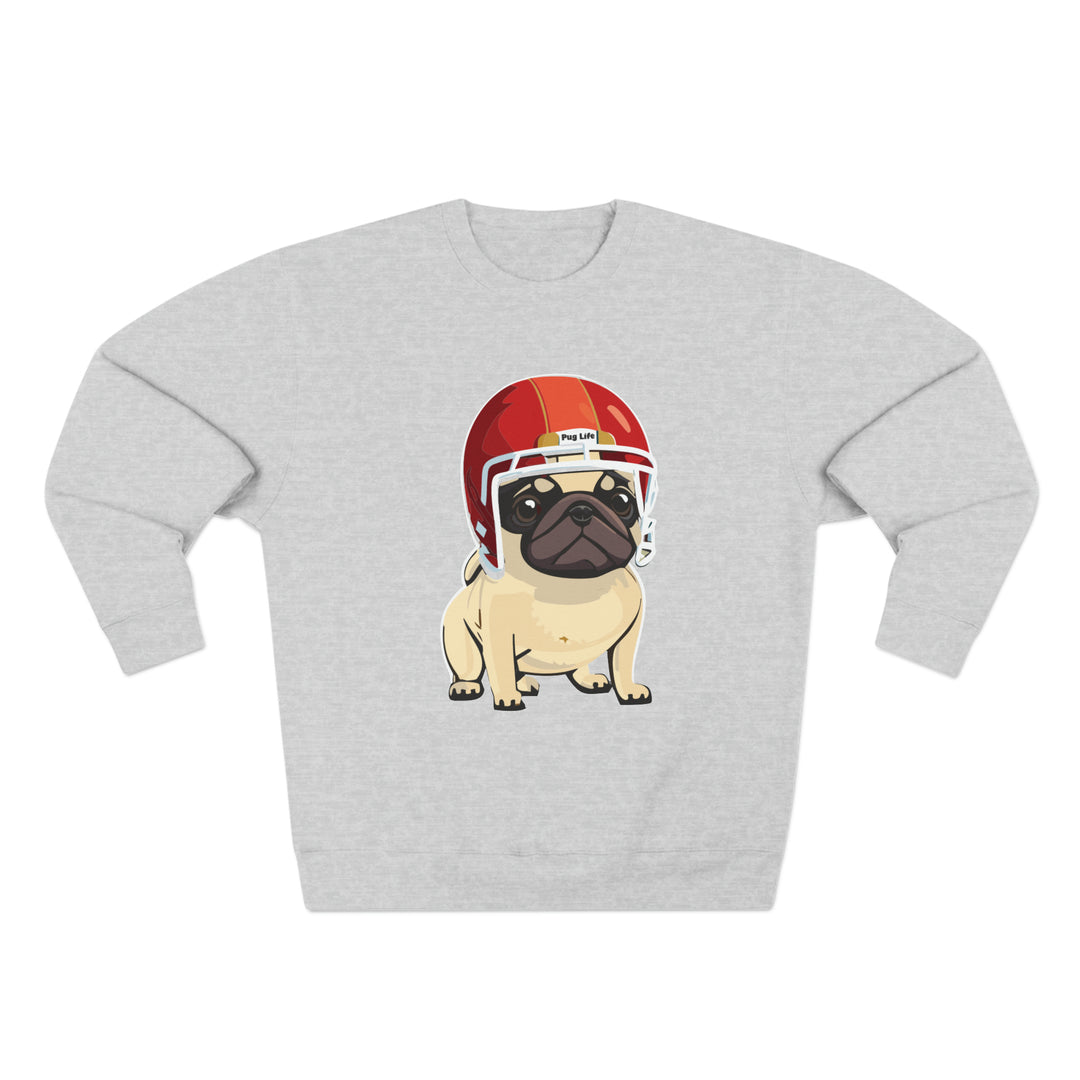 Just Here for the Pug Football Sweatshirt