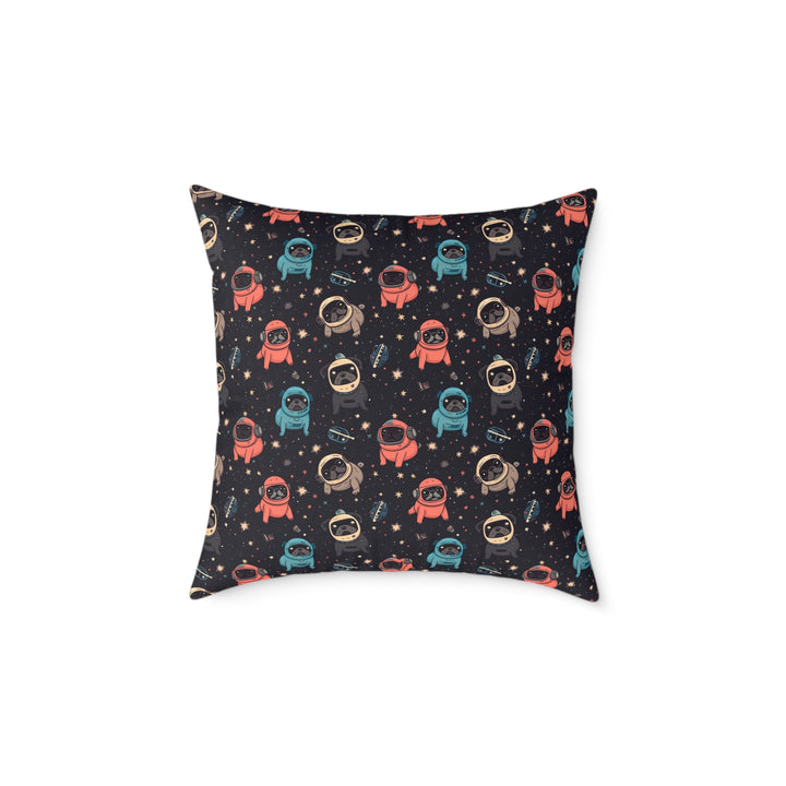 Space Pug Throw Pillows