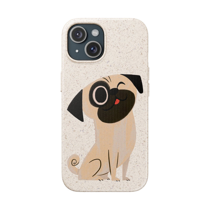 One Eyed Pug Biodegradable Phone Case
