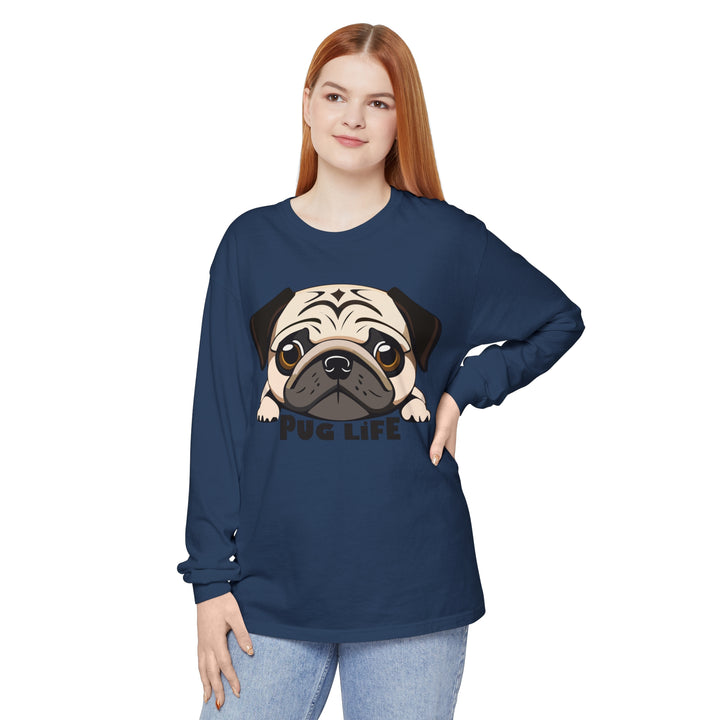 Super Cute Pug Life Comfort Colors Long Sleeved Shirt