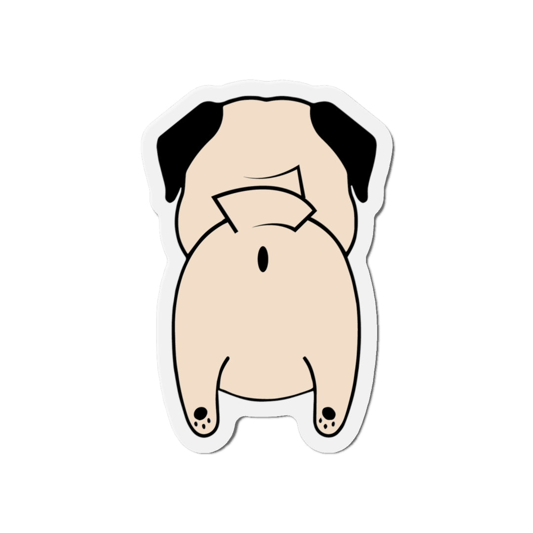 Pug Butt 4x4 inch Vinyl Magnet | Great for Car, Fridge, or Cruise Door