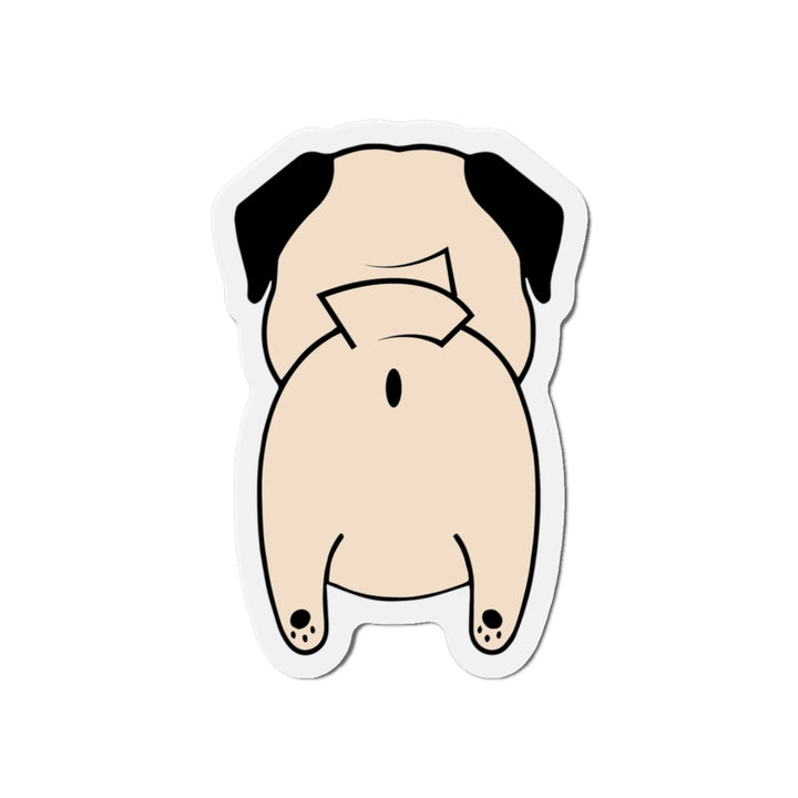 Pug Butt 4x4 inch Vinyl Magnet | Great for Car, Fridge, or Cruise Door