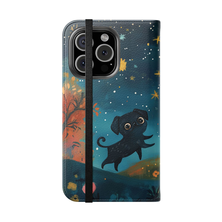 Pugs by Moonlight Flip Phone Cases