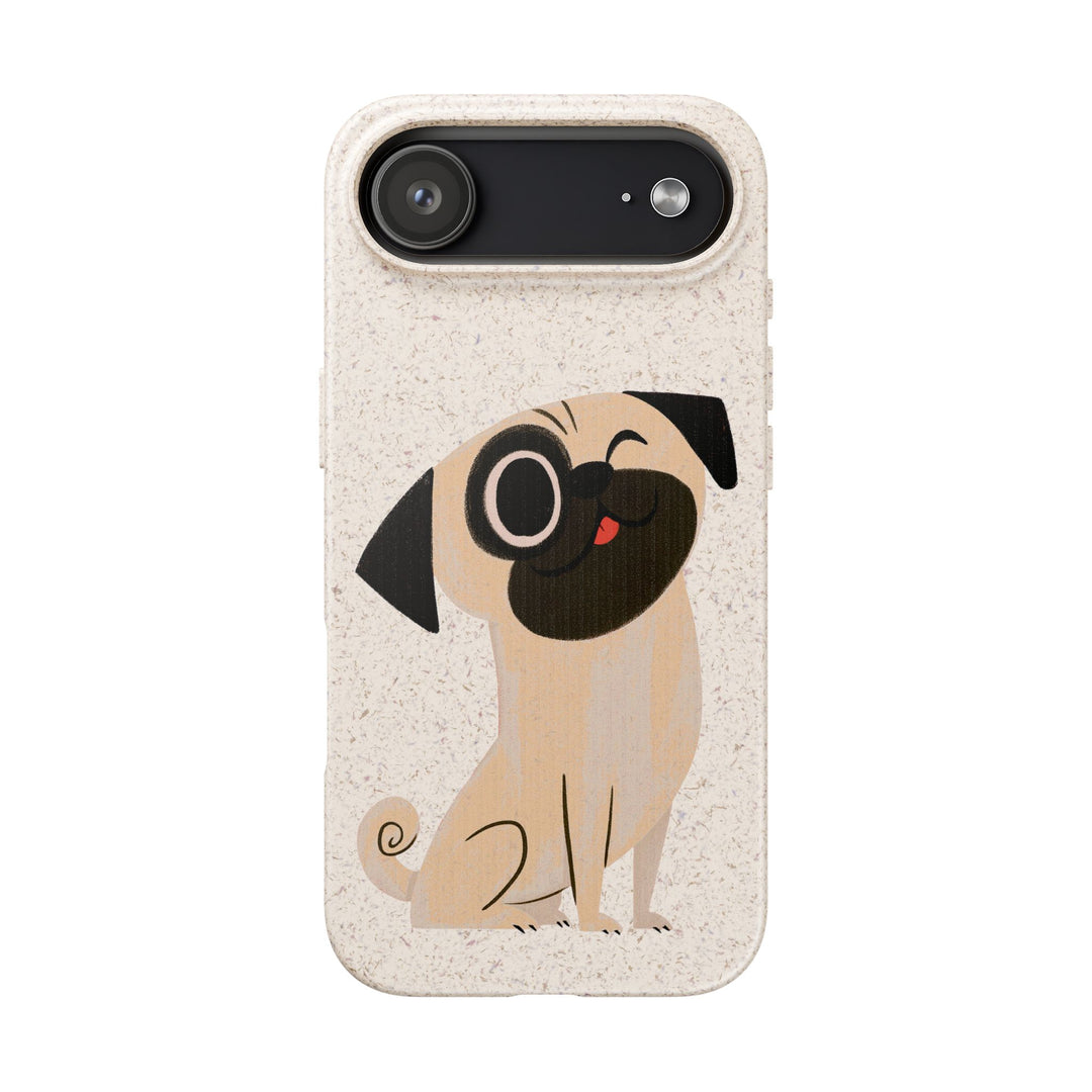 One Eyed Pug Biodegradable Phone Case