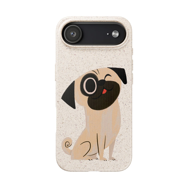 One Eyed Pug Biodegradable Phone Case