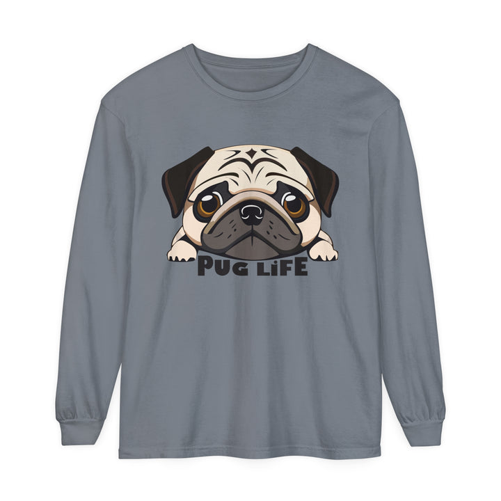 Super Cute Pug Life Comfort Colors Long Sleeved Shirt